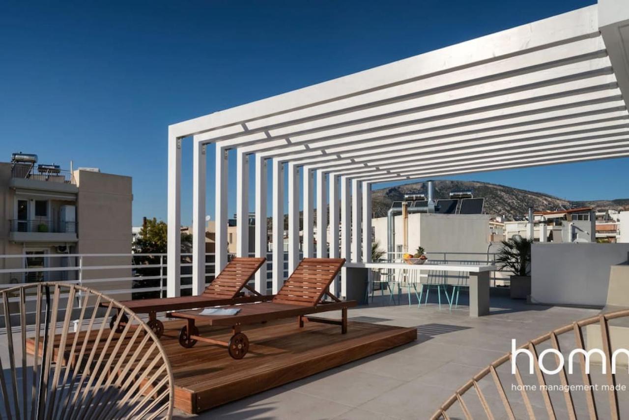 アテネBrand New Homm Penthouse In Ano Glyfada, Dilouアパートメント エクステリア 写真
